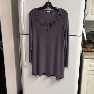 Sympli Long Sleeve Top/Tunic in Light Plum Size 6